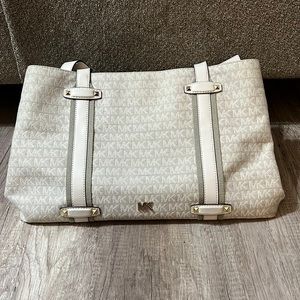 Michael Kors; Large White & Cream tote